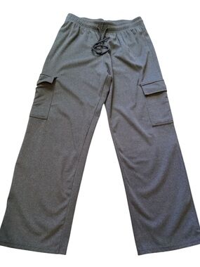 Downtown Motion Soft Knit Cargo Straight Leg Lounge Pants‎ Grey Medium